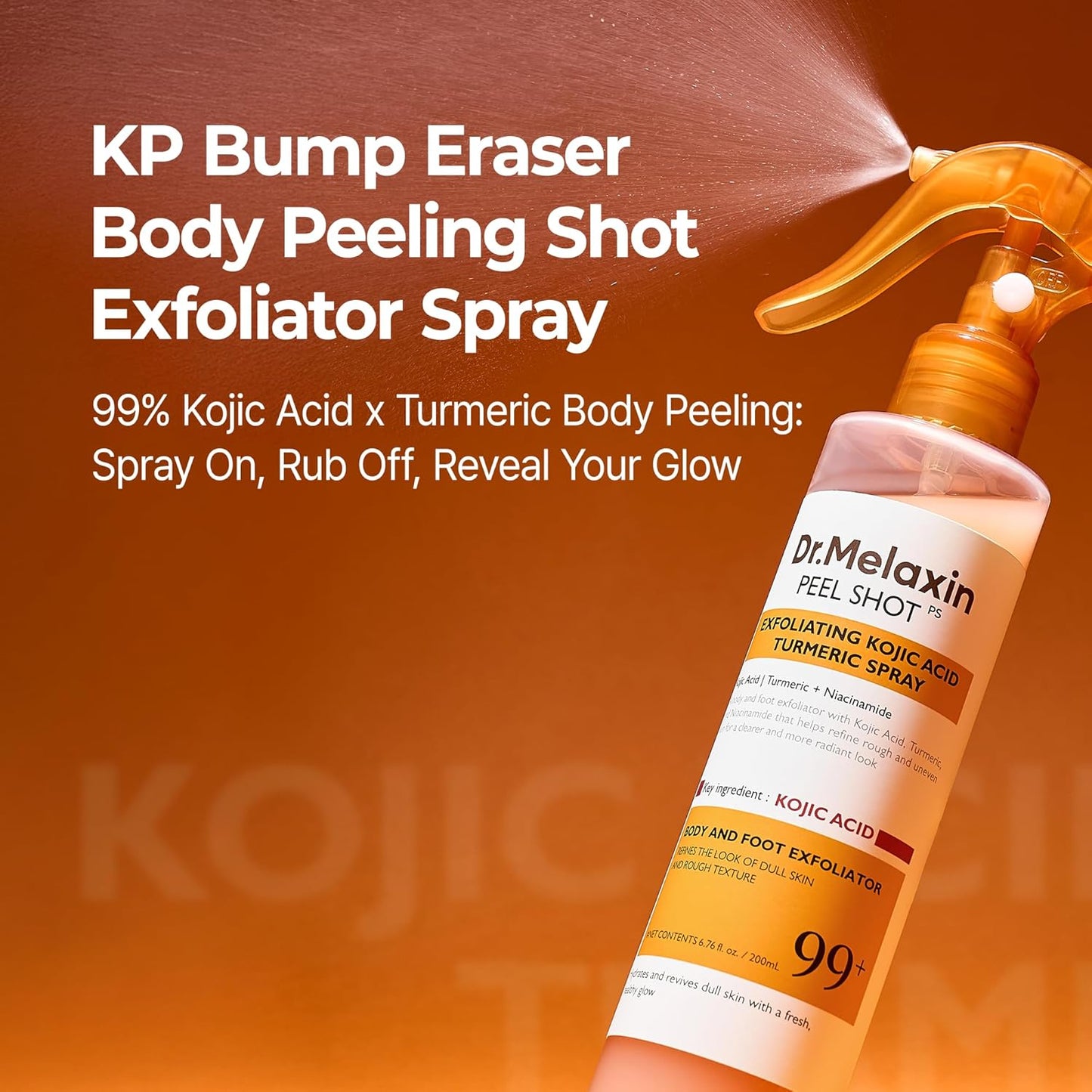Exfoliante Corporal Spray Kojic y Cúrcuma