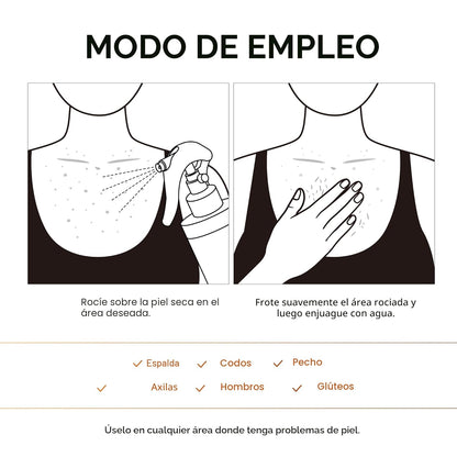 Exfoliante Corporal Spray Kojic y Cúrcuma