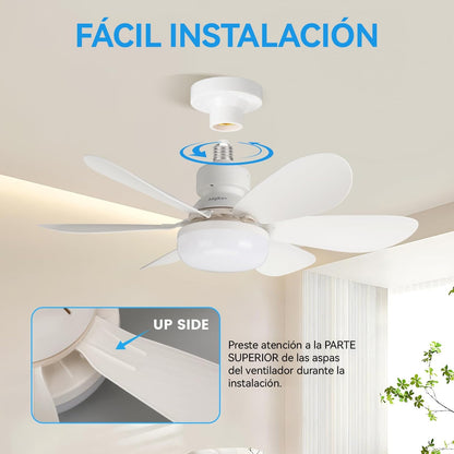Ventilador de techo LED con control remoto