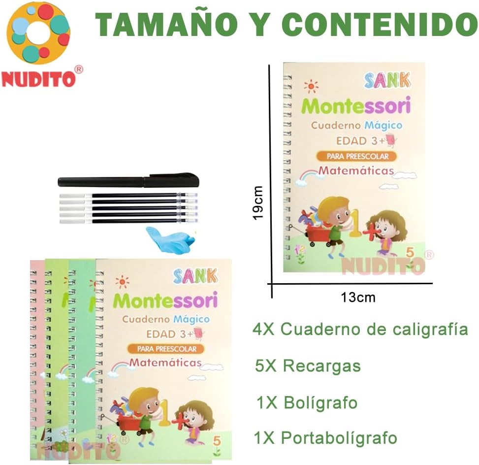 Cuadernos Caligrafía Mágica Reutilizables
