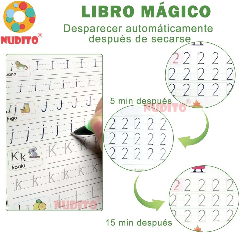 Cuadernos Caligrafía Mágica Reutilizables