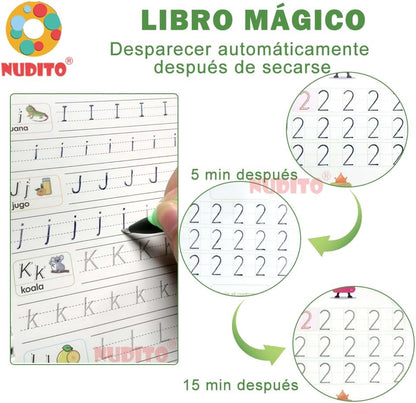 Cuadernos Caligrafía Mágica Reutilizables
