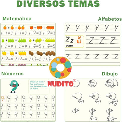 Cuadernos Caligrafía Mágica Reutilizables