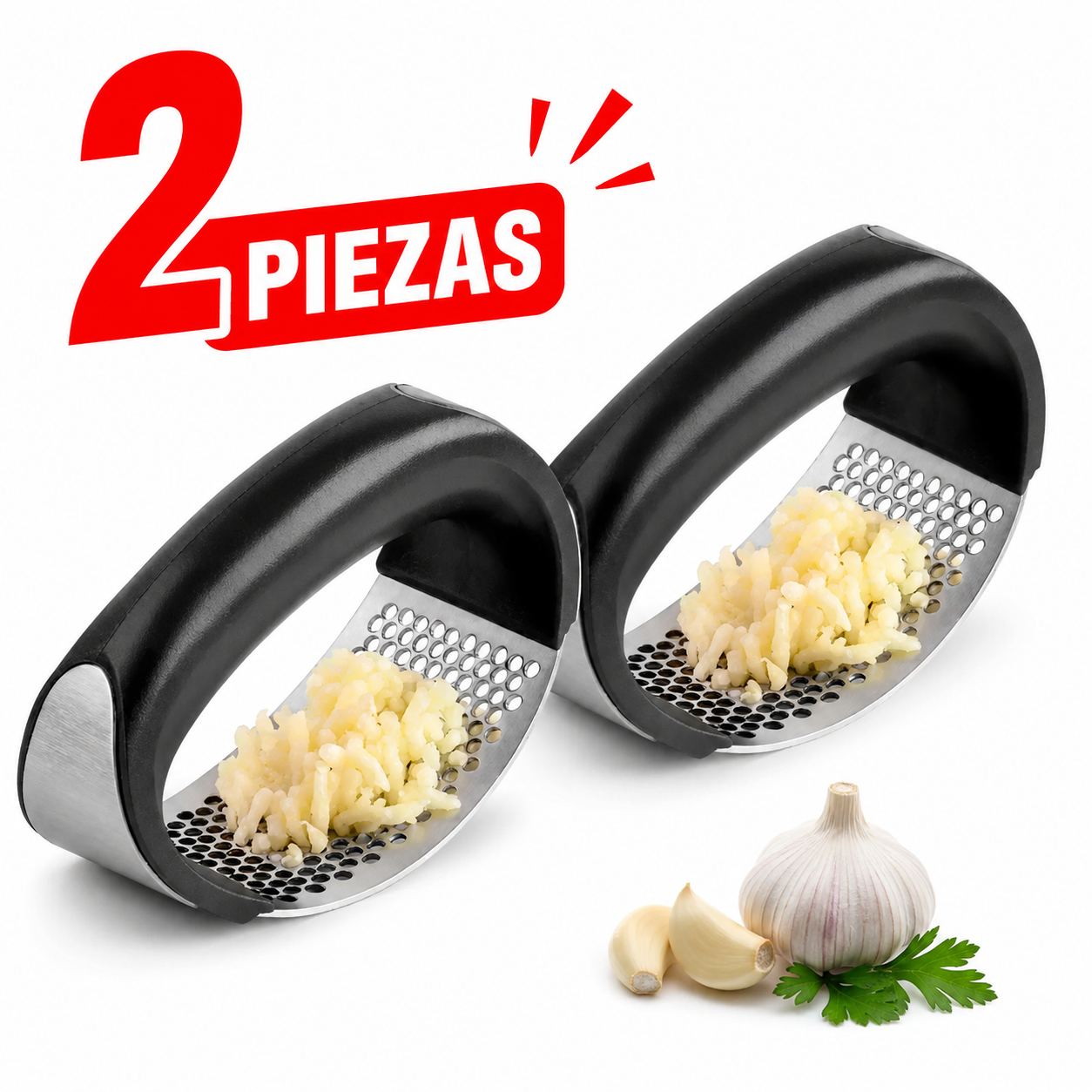 PRENSA DE AJOS ERGONOMICA 2 UNIDADES
